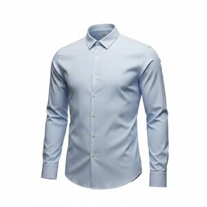 J.Lindeberg Dress Shirt Men XL Light Blue Slim Fit Dani 45 Club Washed Dobby